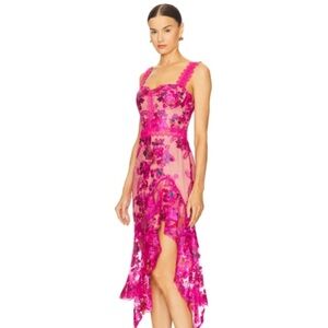 Bronx Pink Floral Lace Dress